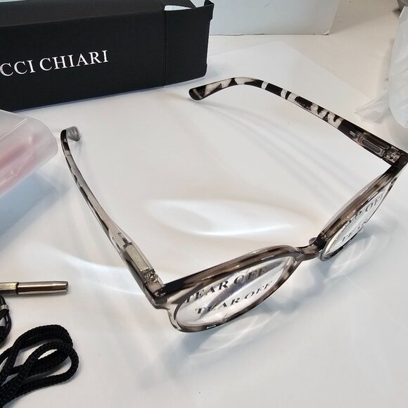 Occhi Chiari Womens Tortoiseshell Reading Glasses +6.00 With Case & Accessories - Picture 2 of 9